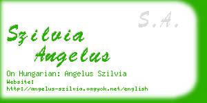 szilvia angelus business card